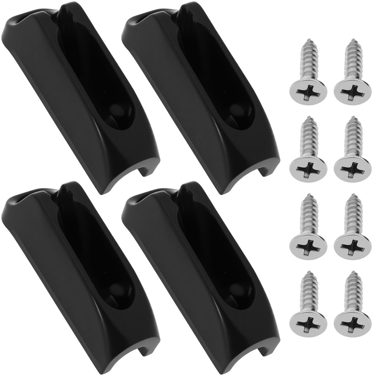Dailygoods- Jam Cleat 44mm - 4 Stuks - Zelfsluitend - Geschikt voor Touwen tot 4mm - Hoogte 15mm - Duurzaam Materiaal - Touwcleat