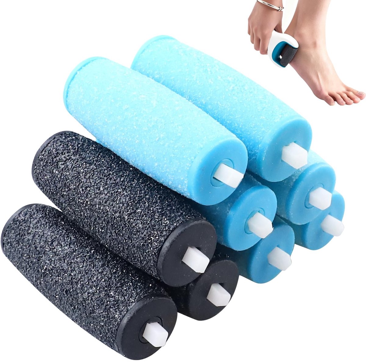 Dailygoods - 9 Stuks Vervangende Rollen voor Elektrische Voetvijl