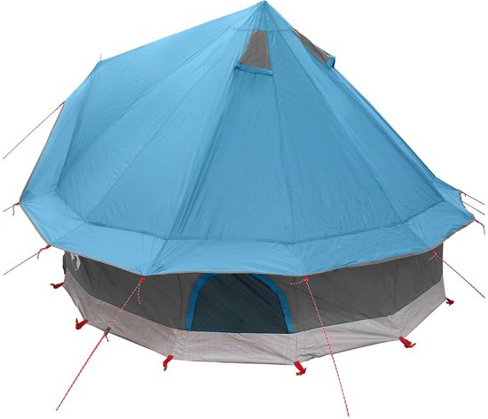 vidaXL - Tipi - Tent - met - dak - Blauw - 250 - x - 250 - cm - Polyester - en - Staal van Vidaxl — afbeelding 2