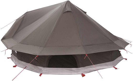 vidaXL - Tipi - Tent - Bruin - Grijs - 800 - x - 800 - x - 430 - cm - Polyester - en - Staal van Vidaxl — afbeelding 3