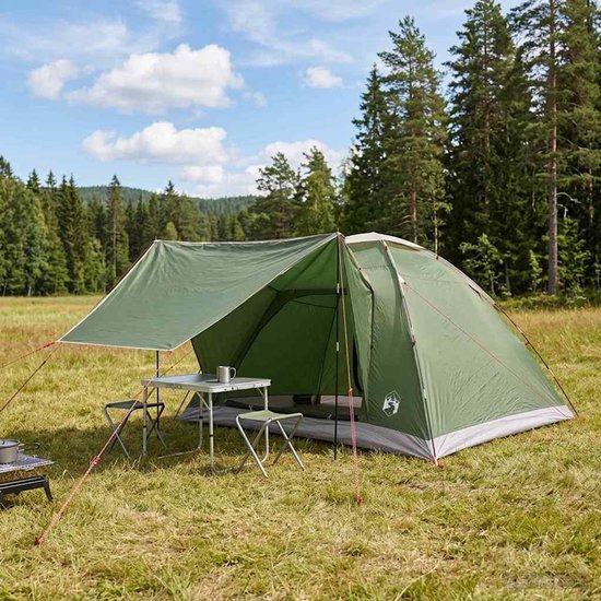 vidaXL - Kamperen - tent - 6-persoons - Groen - Polyester - en - Staal — afbeelding 3