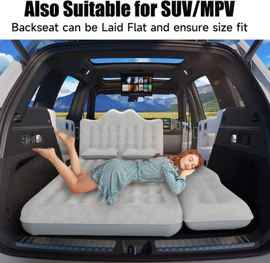 Luxe Opblaasbaar Luchtbed voor Auto - Universeel en Comfortabel van Luxe. — afbeelding 5