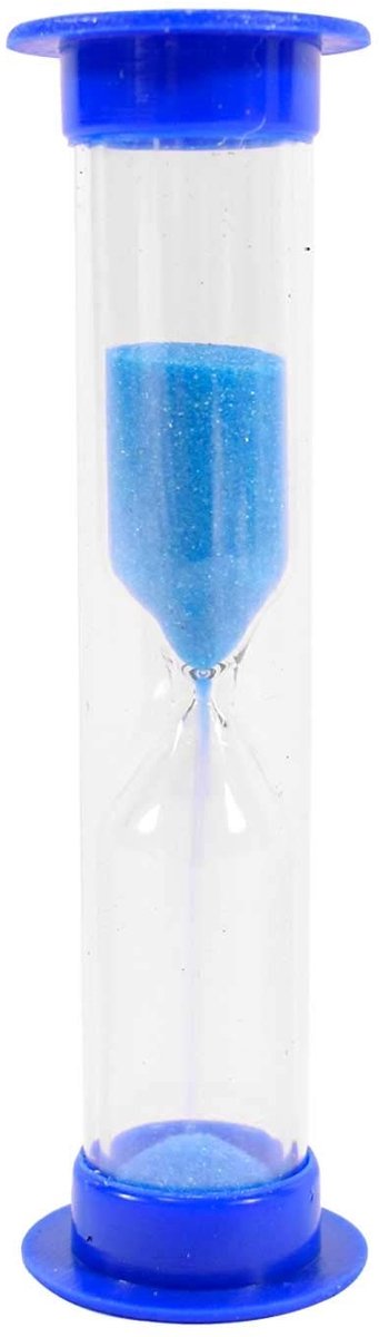 Dailygoods- Zandloper 2 Minuten - Tandenpoetsen Timer - Eierwekker - Kinderen - Blauw - Hoge Kwaliteit - Tandenborsteltimer