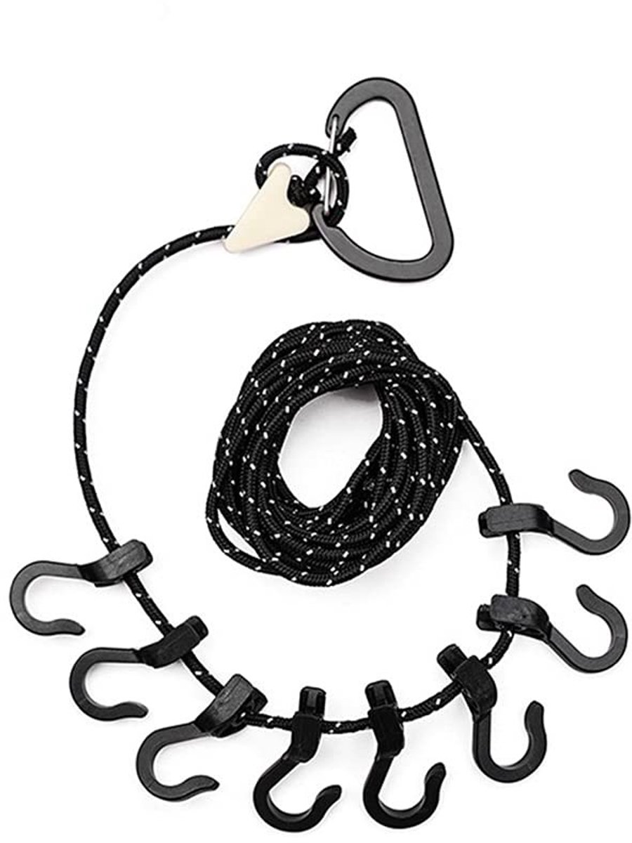 Dailygoods- Opslagstrap 4,3 meter - 8 STKS Gespen - D Gesp - Multifunctioneel - Verstelbaar - Voor Outdoor Camping Apparatuur - Opbergriem