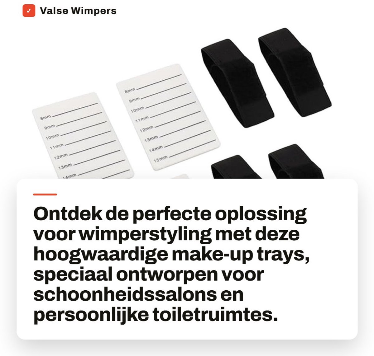 Dailygoods- Wimpers Pallets - 5 Stuks - Acryl Make-up Tray - 8 Compartimenten - Organisatie voor Wimperextensions - Dagelijks Gebruik - Wimpertrays