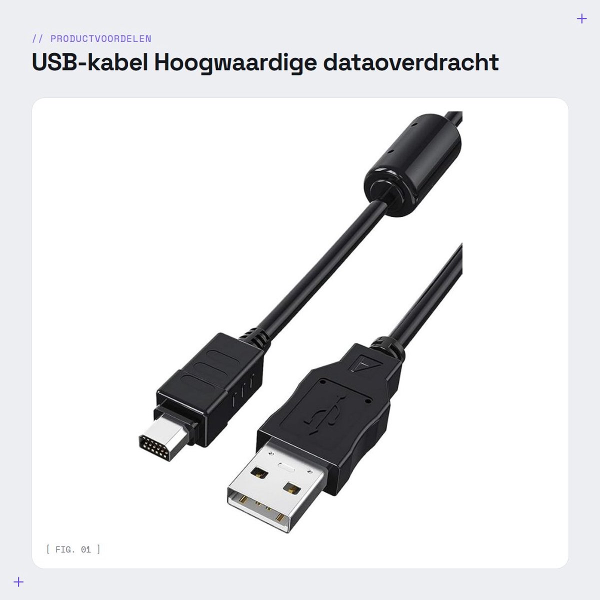Dailygoods - USB-kabel - Hoogwaardige dataoverdracht - Geschikt voor digitale camera's - 5 meter - Snelle oplading - Betrouwbaar en duurzaam - Geschik...