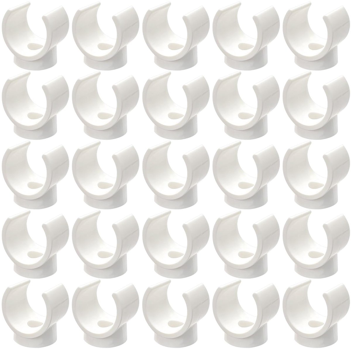 Dailygoods- Waterbuis Klemmen 25 Stuks - PVC - U-vormige Klemmen - Slanghouders - Buizenaccessoires - 16 mm Binnenmaat - Duurzaam en Robuust - Buisbeugels