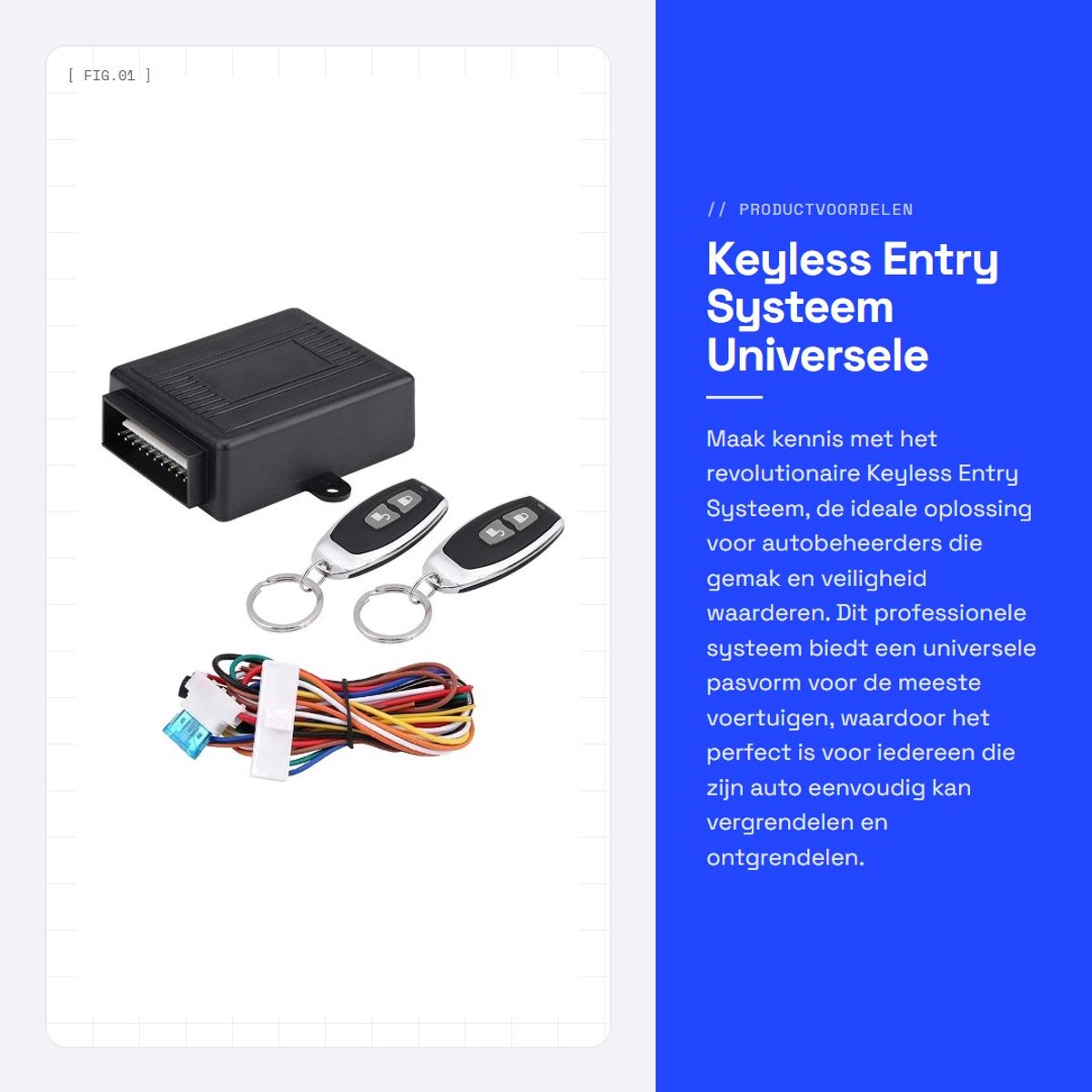 Dailygoods- Autodeurenslot Professioneel - Keyless Entry Systeem - Centrale Vergrendeling - Diebstahlsicherung - Afstandsbediening - Universele Pasvorm - Autobeveiligingssysteem