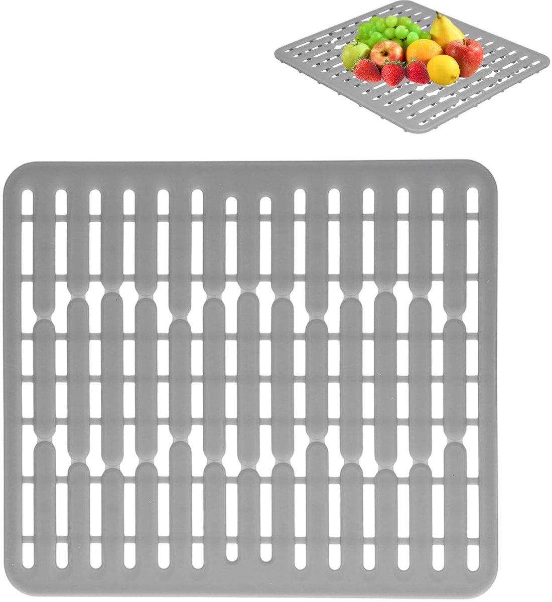 Dailygoods- Afdruipmat Hittebestendig - Gootsteenmat Antislip - Gootsteenbeschermer Siliconen - Keukenspoelbak Accessoire - Thermische Isolatie