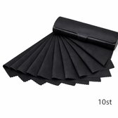 10 zwarte microvezeldoekjes / brillendoekjes / microvezeldoekjes van hoge kwaliteit / zonnebrildoekje / cadeau / doekjes / Aland optiek / zwarte doekje 10 st / zonnebrillen accessoires / brilreiniging / luiers / brillendoekjes brillendoekjes / bril