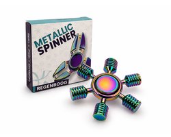 Metalen Fidget Spinner - Fidget toys - Sensorisch speelgoed - Six blade - Holografisch