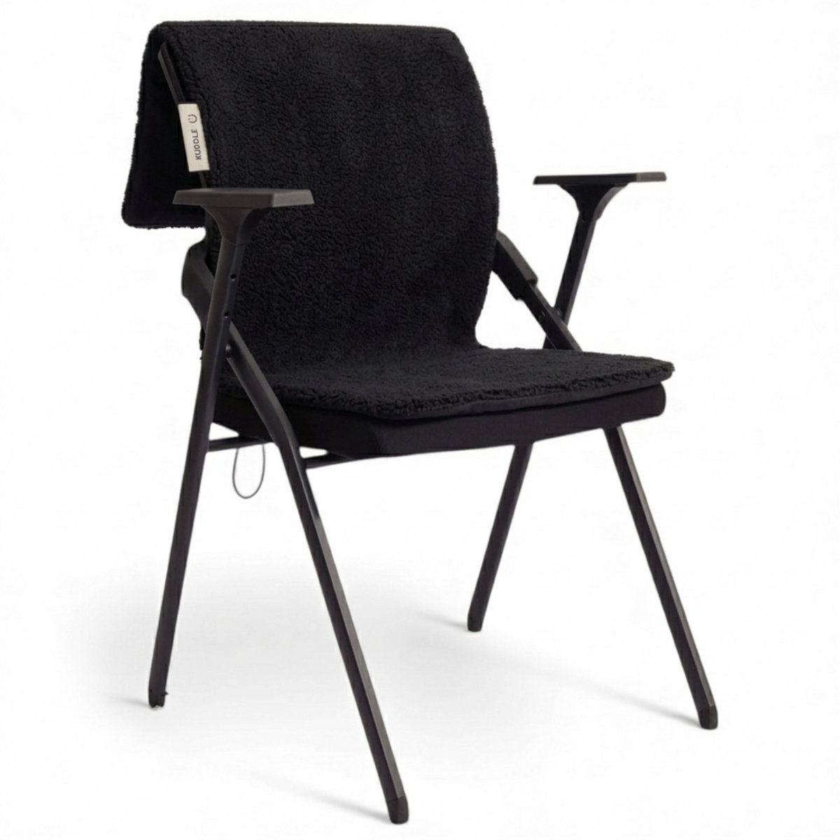 Kuddle Elektrische Deken Draadloos - Warmtedeken Infrarood & Oplaadbaar - Teddy 'Black' 135x45cm - Inclusief Batterij