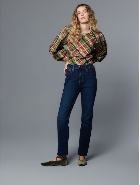 Next - Dames - Nette stretchjeans met halfhoge taille - Blauw