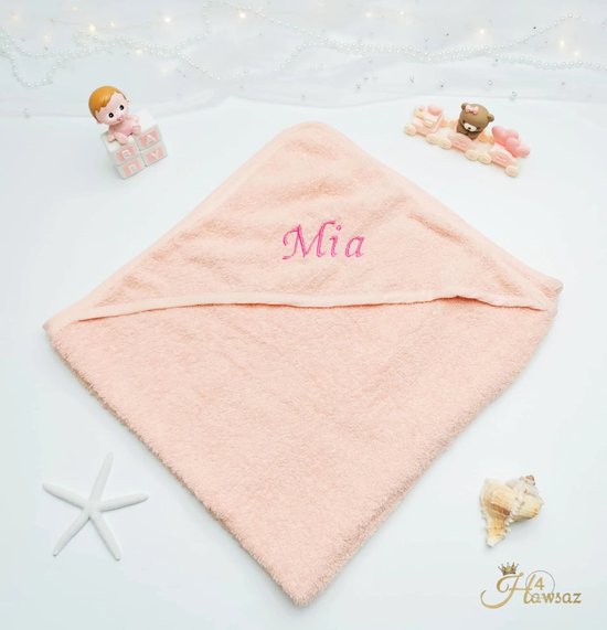 Gepersonaliseerde kraamcadeaus voor meisje 8 stuks - Hawsaz.nl cadeau - Babygeschenksets - Geboortecadeau - babyshower - Babyset - Baby knuffel doekje - Babykado - Baby geschenk - baby speelgoed - Babyverzorging - Badcape - Zwitsal - Baby koffertje van Hawsaz.nl — afbeelding 2