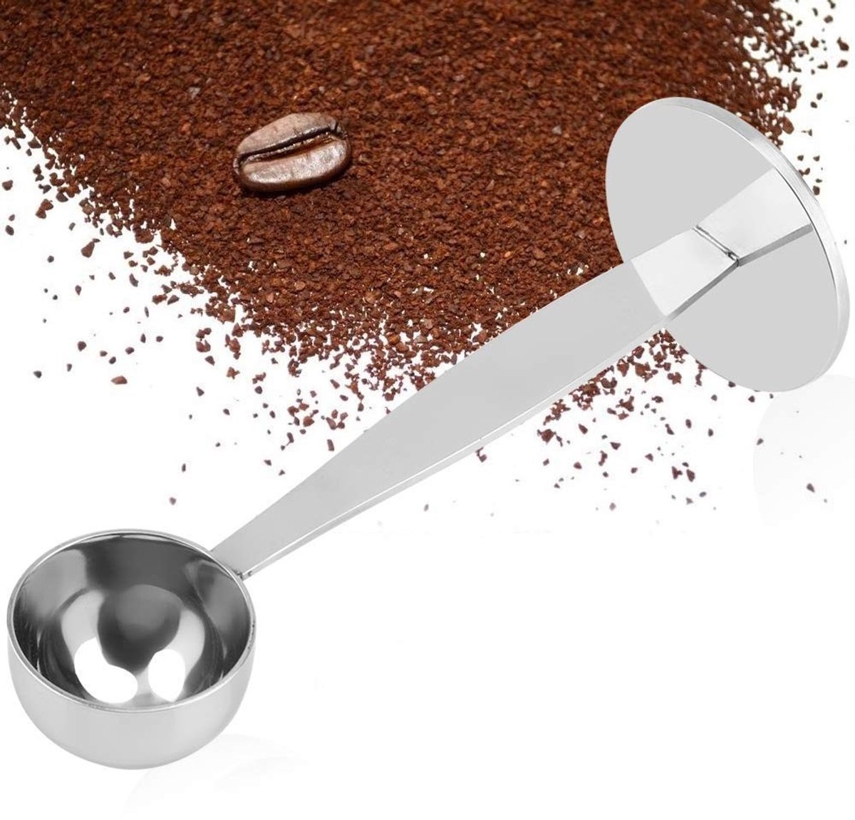 Allecto - Coffee Scoop - Dubbelzijdige lepel - Tamping Spoon - Multifunctionele maatlepel voor koffie en poeders - Geschikt voor koffie en thee