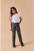 Next - Meisjes - Schoolbroek met elastische taille en rechte voorkant - Grijs