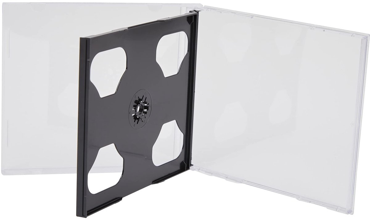 CD Double Jewel Cases 10.4mm voor 2 discs met zwarte tray (50 stuks) - Dragon Trading®