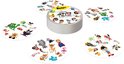 Dobble Disney Edition kaarten uitgestald met personages als Mickey Mouse, Simba, Kristoff, Anna, Dingo, Bambi, Snow White, Wall-E, Rapunzel, Peter Pan, en Dumbo.
