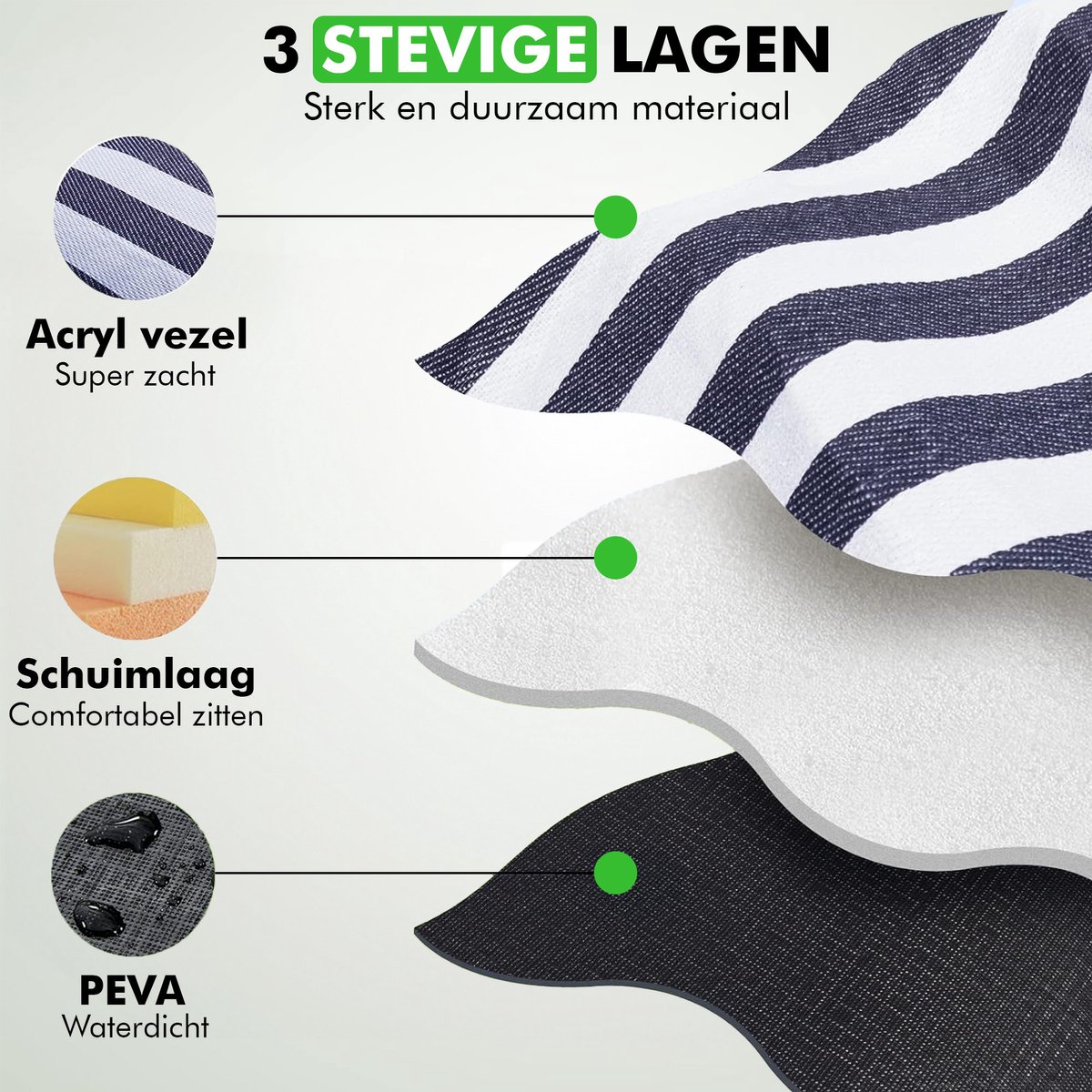 Travelhawk Picknickkleed - 200 x 200cm - Wasbaar - Opvouwbaar Campingdeken & Stranddeken - Picknickmat - Draagbaar — cadeau in Sport & Outdoor - foto 2