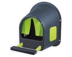 MyHens x Olba legnest voor kippen in antraciet/limoengroen – MyCozyNest – legnest voor maximaal 5 kippen voor wandmontage – kippenlegnest – pluimveenest