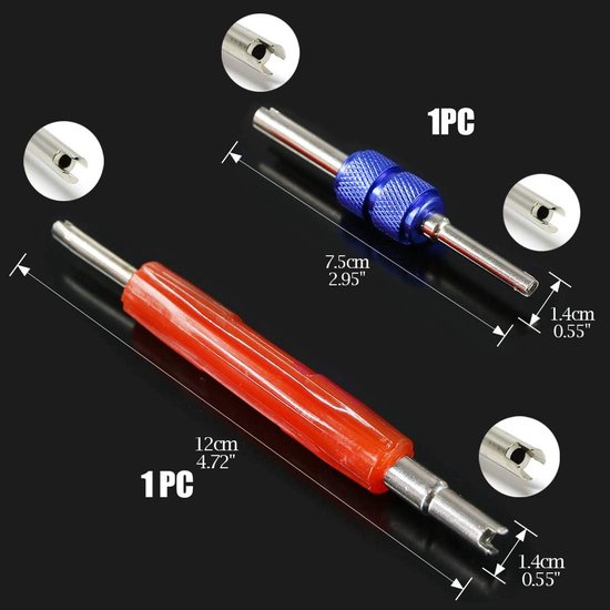 Ventiel Kern Reparatie Kit - Airco Ventielen Set - Airco Reparatie - 78 Delige Set - 1/4" of 3/8" - Metaal — afbeelding 2