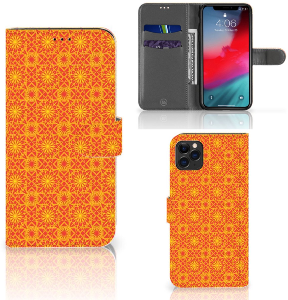 Apple iPhone 11 Pro Max Telefoon Hoesje Batik Oranje
