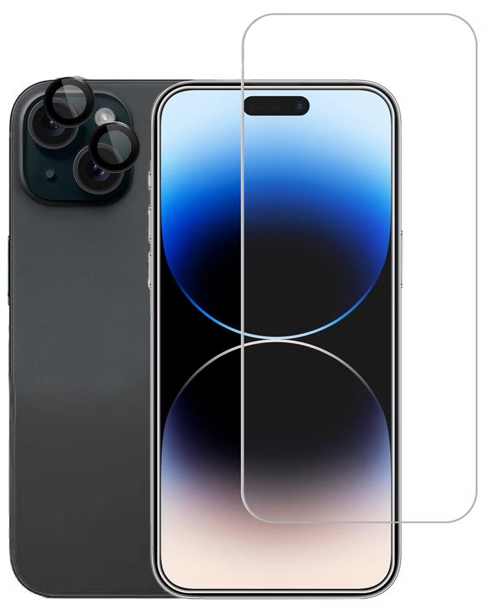 imoshion Screenprotector Gehard Glas Inclusief Camera Lens Protector - Geschikt voor Apple iPhone 15