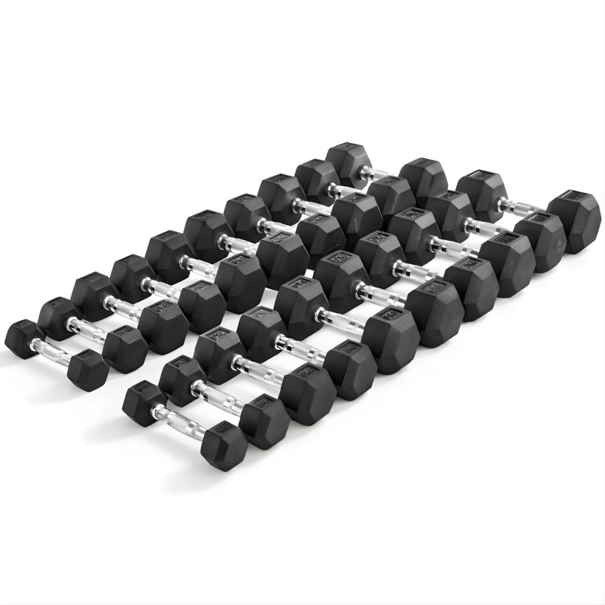 PH Fitness Hexa Dumbbell Voordeelset 1KG t/m 10KG – Complete Set van 10 Paar Dumbbells – Zeshoekige Dumbells van Hoge Kwaliteit – Gewichten voor CrossFit en Krachttraining – Hexagon Dumbbells