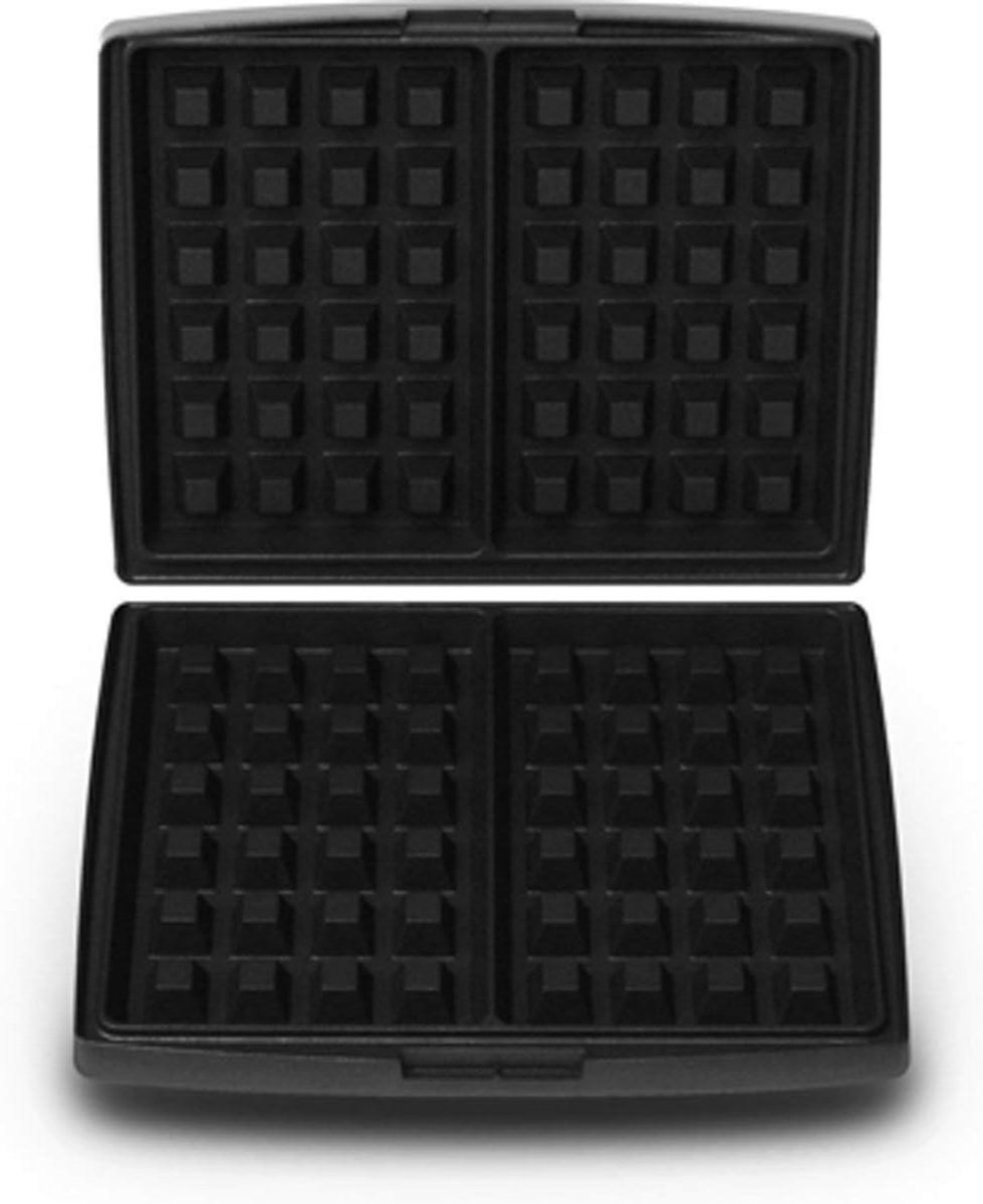 Bakplaten Set Wafelplaten Grillplaten Bakken Wafels Massief Gegoten Aluminium 4 x 6 Wit