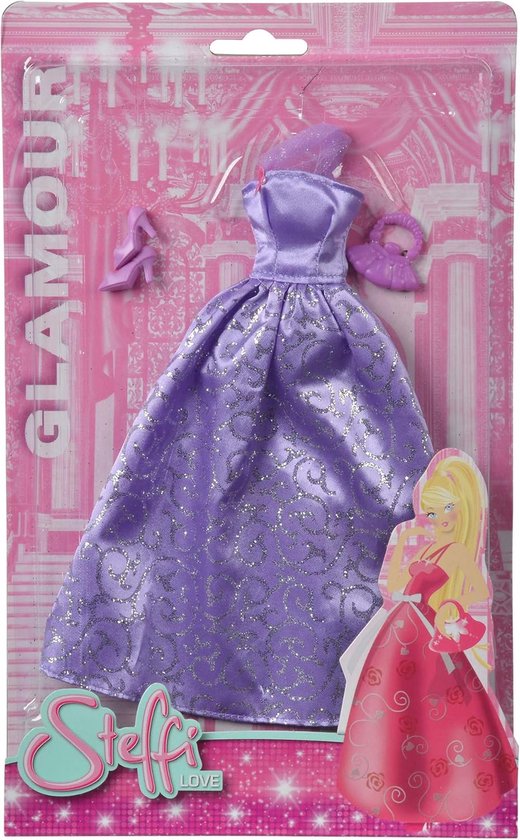 Poppenkledingset - Poppenjurk Glamour - Feestelijke Gelegenheden - Glinsterende Baljurk - 12 centimeter - Diverse kleuren — afbeelding 4