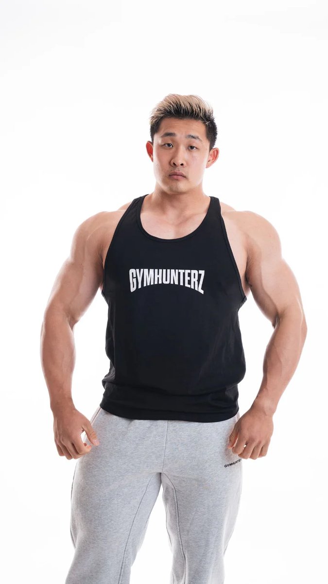 Gymhunterz Tanktop - Tanktop heren - Tanktop fitness - bodybuilding - Halter shirt mannen - Kleur Zwart - Maat XXL
