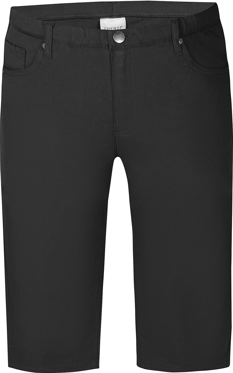 Zhenzi Twist 189 - Twist Fit Bengaline capri Black maat 40