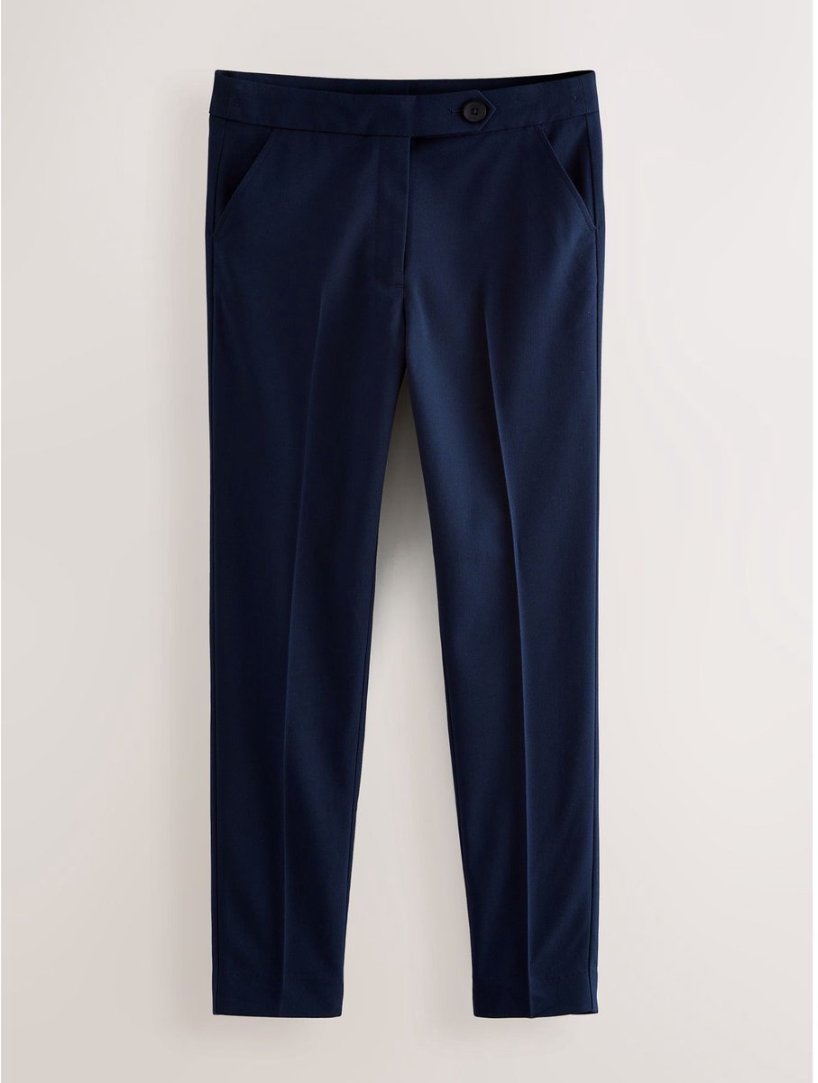 Next - Meisjes - Schoolbroek met rechte voorkant - Blauw
