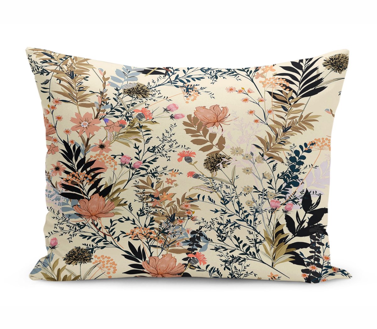 De Groen Home Kussenhoes - Sierkussenhoes - hoes voor sierkussens - FLORA - Velvet 30x50 - Beige Crème - Fluweel