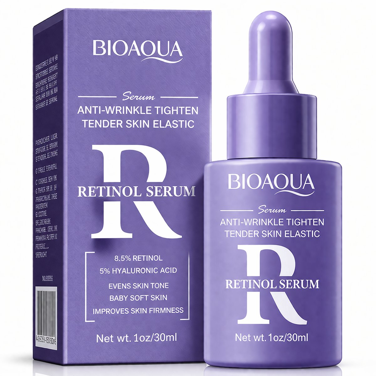 BIOAQUA Retinol Serum Gezicht | Anti Aging Serum | Hyaluronzuur Serum | Tegen Rimpels & Fijne Lijntjes | Pigmentvlekken & Donkere Vlekken | Acne Behandeling | Hydraterend Gezichtsserum | Glow Skin Care | Niacinamide | Vitamine C | 30ml