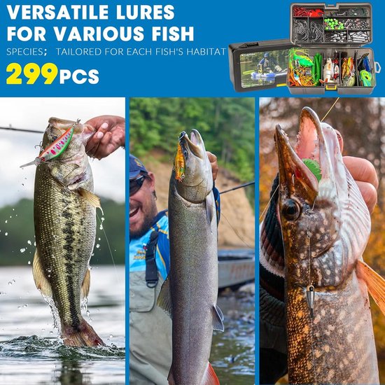 Vis Lure Set - Vliegvis Set Vissen - Vissen Op Baars - 299 Delige Set — afbeelding 2