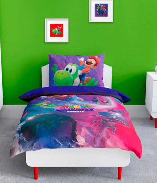 The Super Mario Galaxy Movie Dekbedovertrek - 140x200 cm - Kinderdekbedovertrek Dubbelzijdig - Omdraaien voor ander patroon van Merkloos — afbeelding 3