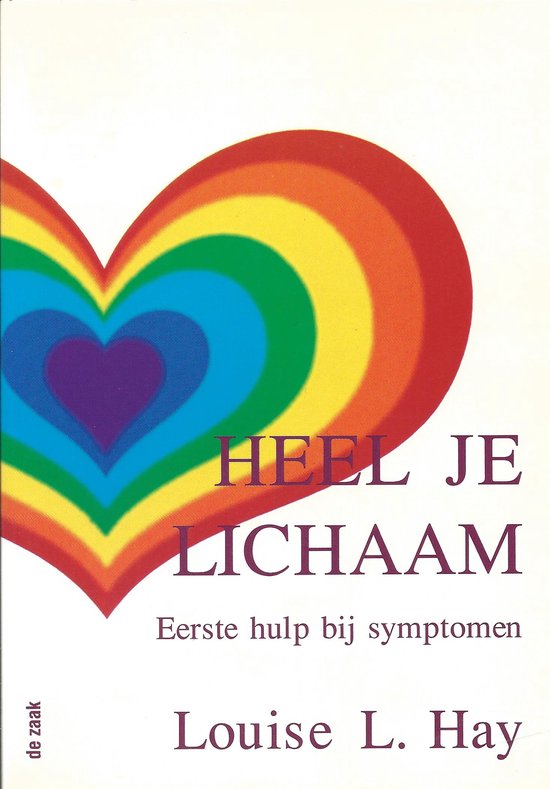 Boek kaft met een regenbooghart en de tekst 'Heel je lichaam'.