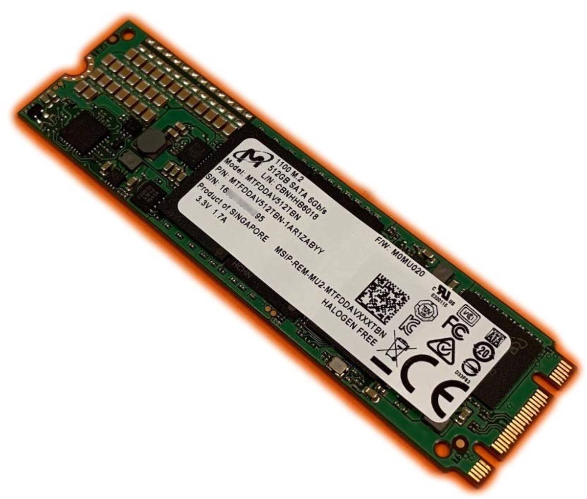 Micron 1100 SSD 512GB M.2 2280 SATA III 6Gb/s – MTFDDAV512TBN OEM Solid State Drive