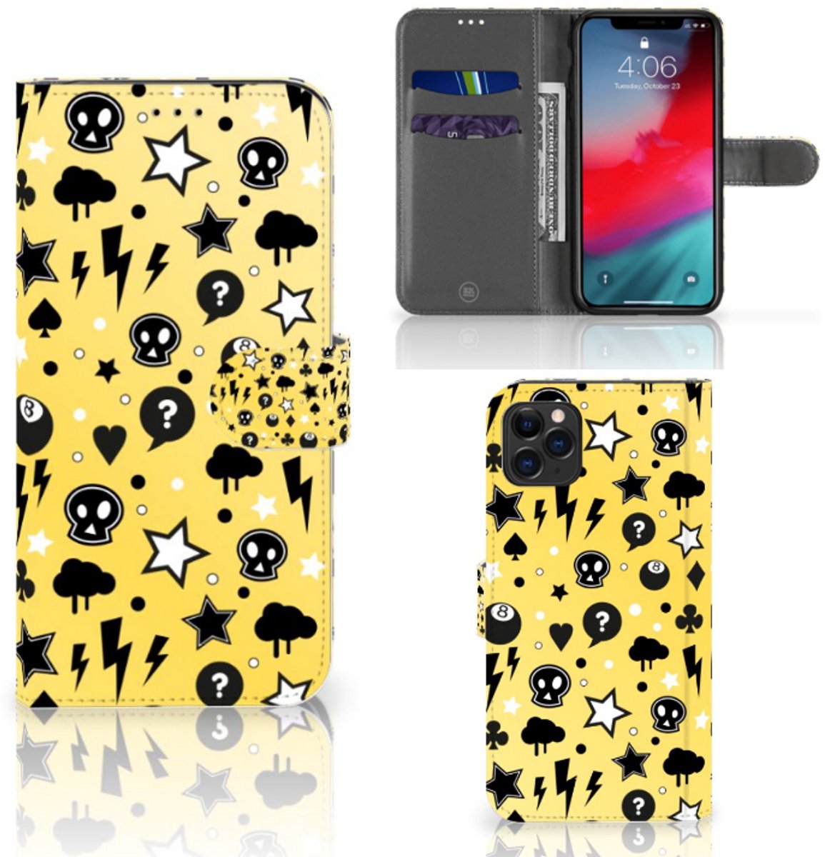 Telefoonhoesje met Naam Apple iPhone 11 Pro Max Punk Geel