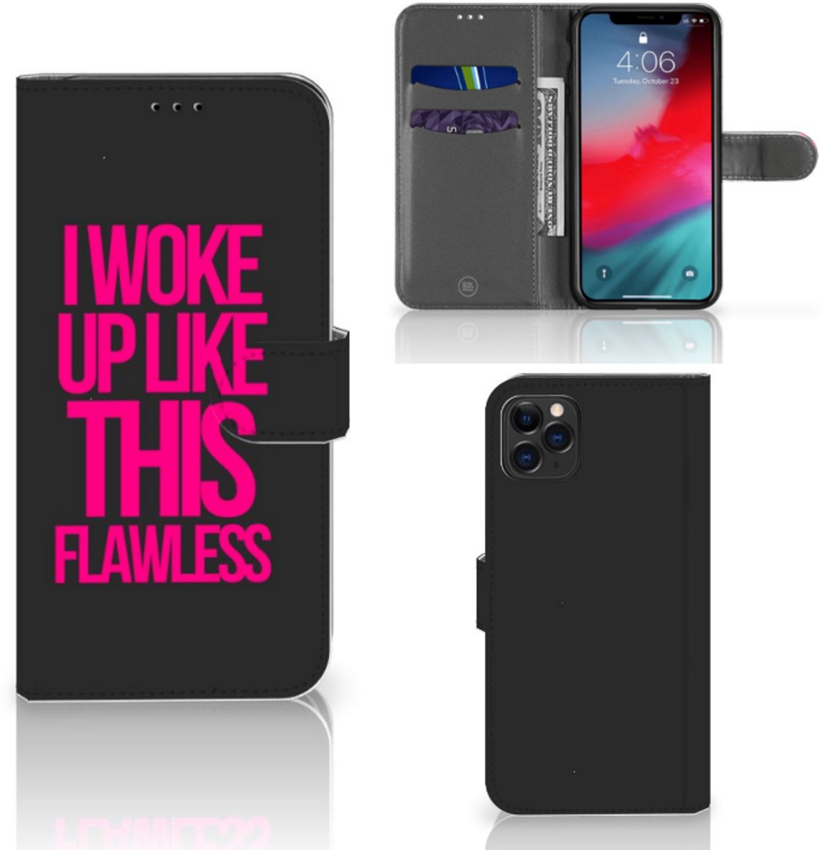 Apple iPhone 11 Pro Max Hoesje met naam Woke Up - Origineel Cadeau Zelf Maken