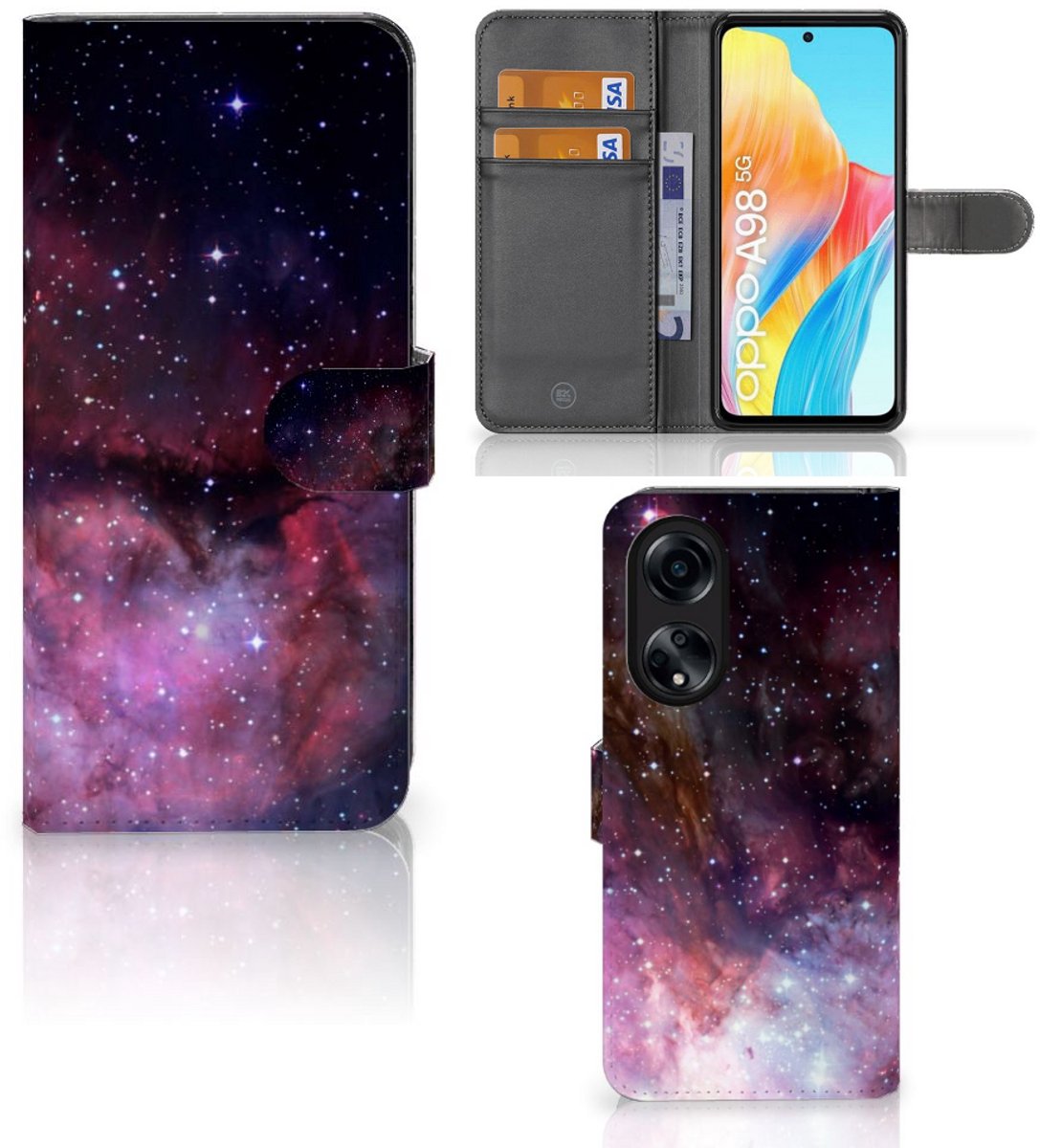 Book Case voor OPPO A98 5G Galaxy