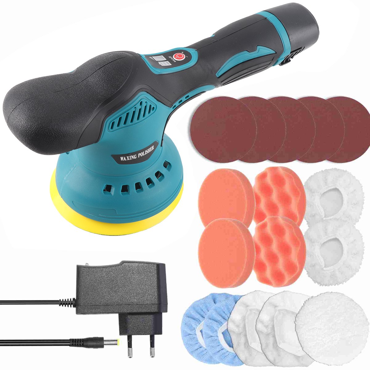 Polijstmachine - Poetsmachine Auto - Polijstmachines - Draadloze - 8 Snelheden - 18-delig Set