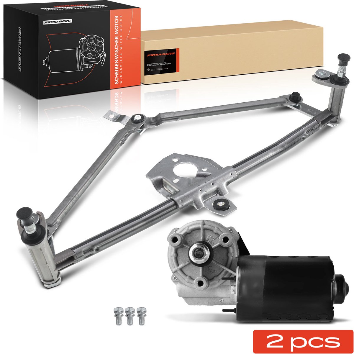 Frankberg 1x Ruitenwissermotor+1x Ruitenwisser Mechanisme Voor voor VW