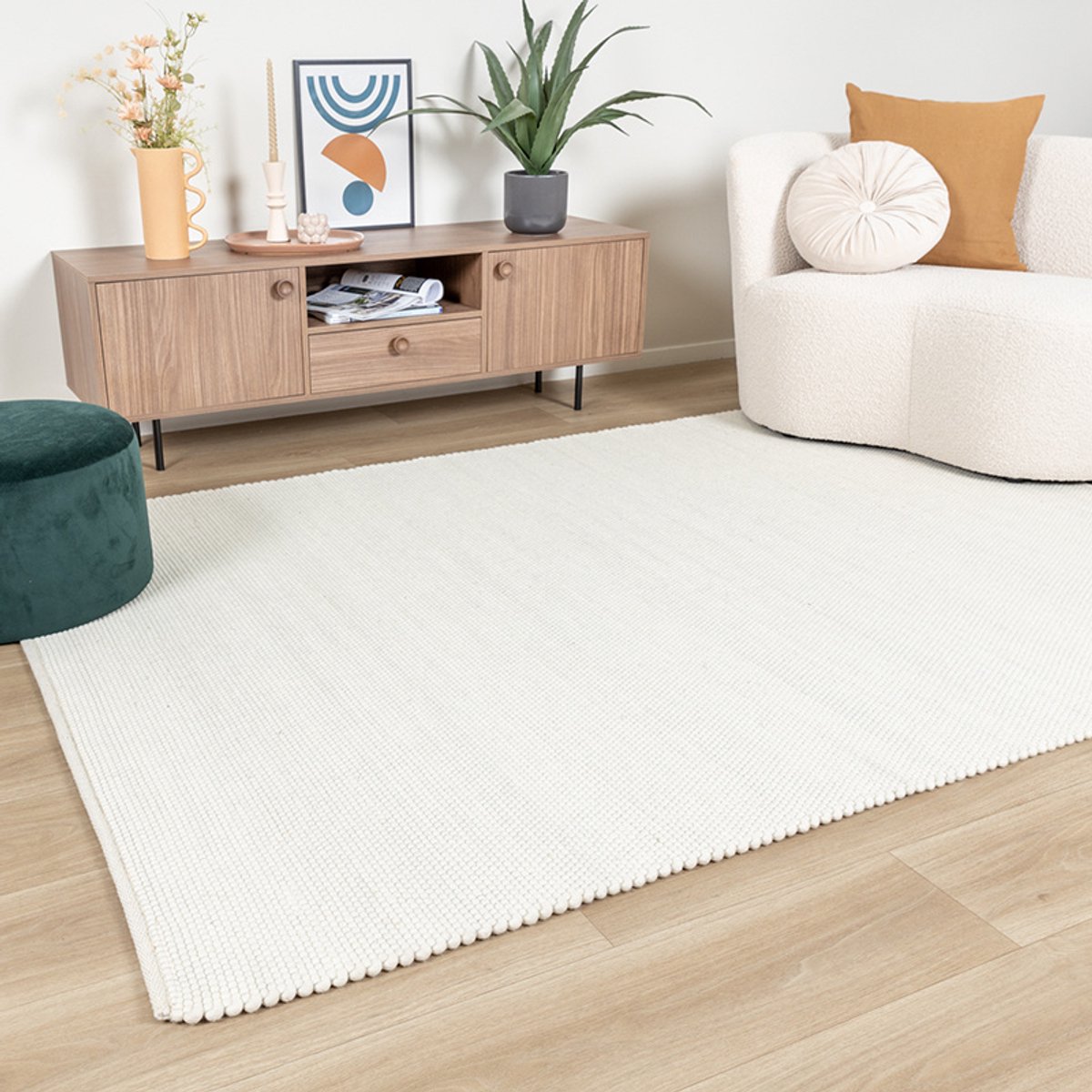 NATURL. Wollen vloerkleed - Wise Wit No. 001 - 160x230cm