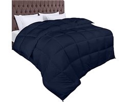 Dekbed 200x200 cm - Pluche winterdekbed met hoeklussen, gesiliconiseerde vulling