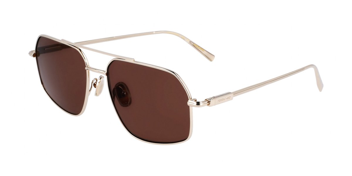 Ferragamo SF313S Gold/brown 58/17/145 MAN Zonnebrillen