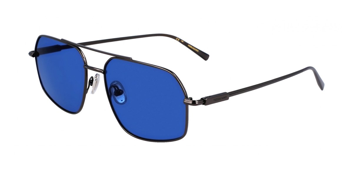 Ferragamo SF313S Dark gun/blue 58/17/145 MAN Zonnebrillen