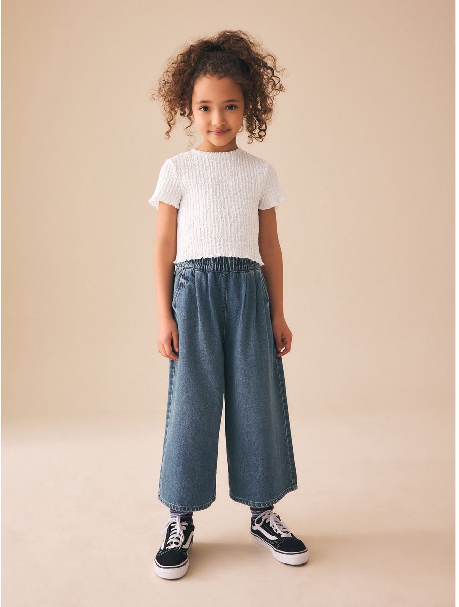 Next - Meisjes - T-shirt met textuur - Wit