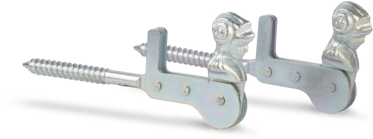 Alberts 314736 luikvastzetter | vrouwenkopje, om in te schroeven | galvanisch verzinkt, gechromateerd | 121 mm | set van 2